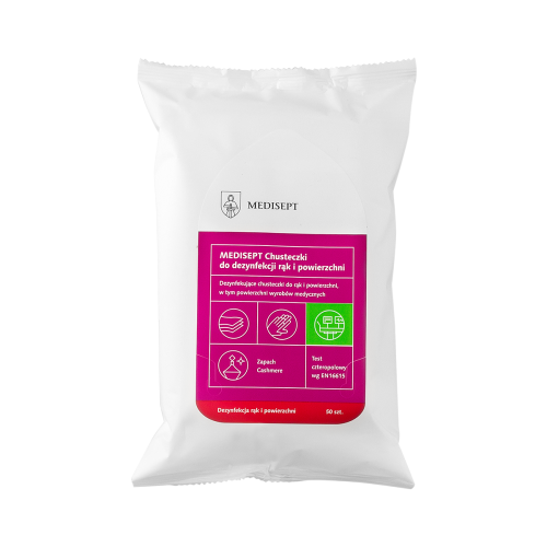 chusteczki do dezynfekcji rąk i powierzchni 50szt