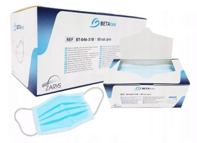 Maska-medyczna-ZARYS-BETAtex-3W-50szt mniejszy rozmiar